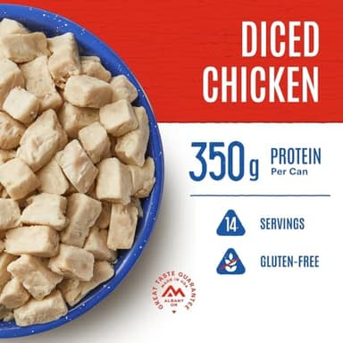Mountain House Diced Chicken #10 Can Freeze Dried Survival & Emergency Food Gluten-Free 14 Servings - Image 2