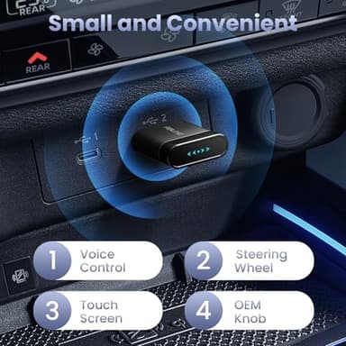 Mini Wireless CarPlay Adapter for Apple (2025 Upgraded), 2 in 1 CarPlay and Android Auto Wireless Adapter, No Latency, Compact Design, Seamless Car Connectivity, Better Navigator (Gray) - Image 5