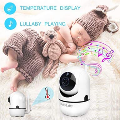 HelloBaby Baby Monitor with Remote Pan-Tilt-Zoom Camera and 3.2'' LCD Screen, Infrared Night Vision (Black) - Image 4