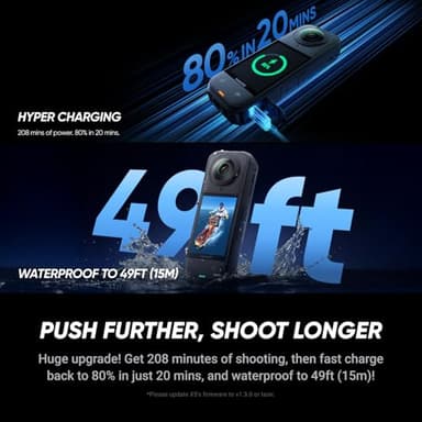 Insta360 X5 - Waterproof 8K 360° Action Camera, Leading Low Light, Invisible Selfie Stick Effect, Rugged and Replaceable Lens, 3-Hour Battery, Built-in Wind Guard, Stabilization, Triple AI Chip Design - Image 9