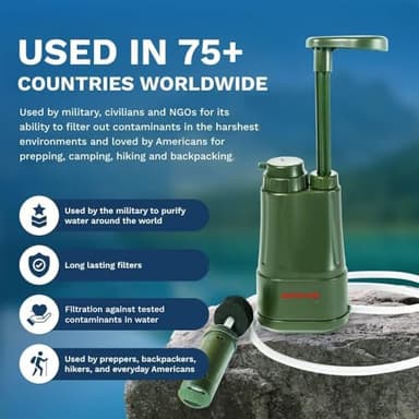Survivor Filter PRO Extender Series - Portable Water Filter Pump with Extra Replacement Filters - Image 4
