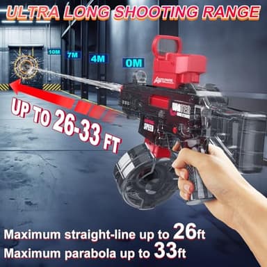 maysida Electric Water Gun Toy for Adults, High Powered Auto Squirt Gun with Super Long Range 32-36 FT, 500CC+ Large-Capacity Water Tank, Summer Outdoor Swimming Pool Water Gun for Adult Boy Girl(Red) - Image 4