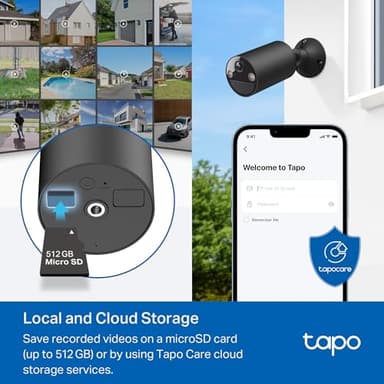 Tapo by TP-Link Wireless Outdoor Security Camera, 1080P, Up to 180 Days Battery Life, Free Person Detection, SD/Cloud Storage, Spotlight Color Night Vision, Alarm, No Hub Needed, Black, C403 - Image 7
