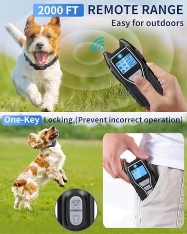 Dog Shock Collar with Remote Control - Rechargeable Dog Training Collar, IPX7 Waterproof E Collar for Dogs with 4 Safe Modes Flashlight Beep Vibration Shock Ideal for All Dog Sizes (8-150lbs) Gry - Image 5