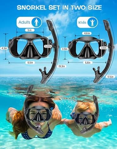 Greatever Dry Snorkel Set,Panoramic Wide View,Anti-Fog Scuba Diving Mask,Professional Snorkeling Gear - Image 4