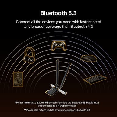 TP-Link WiFi 6E Intel AX210 AXE5400 PCIe WiFi Card for Desktop PC - (Archer TXE72E), Bluetooth 5.3, WPA3, 802.11ax Tri Band Wireless Adapter with MU-MIMO, OFDMA, Ultra-Low Latency, for Windows 10,11 - Image 5