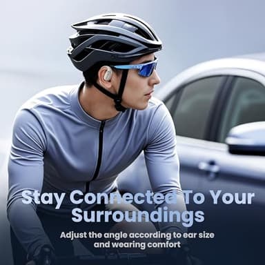 Open Ear Headphones Earbuds wireless - 5.4 Bluetooth Ear Buds with LED Digital Display IPX7 Waterproof, Wireless Headphones Touch Control Air Conduction Stereo Sound with 18.2mm Drivers 80H Playtime - Image 5