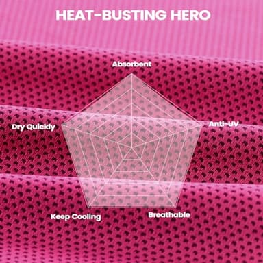 Clothirily Cooling Towels (40"x12"), Breathable Gym Towels for Neck and Face, Men & Women Workout Towel for Hot Weather, Sweat Towel for Gym Yoga, Camping, Fitness, Running, Traveling, 4 Pack - Image 3