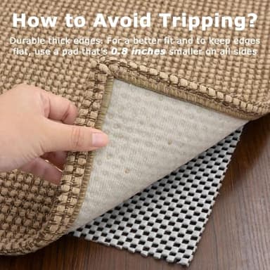 KOZYFLY Long Runners for Hallways 3x12 ft Washable Kitchen Runner Non Slip Rubber Backed Hallway Rugs Cotton Entryway Runner Rug Floor Carpet for Indoor Hall, Backdoor, Kitchen, Tan/Orange/Brown - Image 5