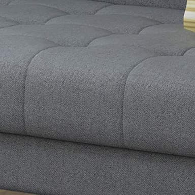 Christopher Knight Home GDFStudio Christopher Knight Home Aidan Mid Century Modern Tufted Fabric Sofa, Gray - Image 8
