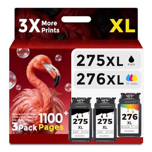 Ubinki 275XL 276XL Compatible Ink Cartridge Replacement for Canon 275 276 PG-275 CL-276 XL PG275 CL276 (2-Black, 1-Color, 3-Pack) Work with TS3522 TR4720 TS3520 TS3500 TR4700 TS3500 Printers - Image 1