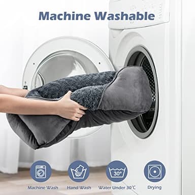 INVENHO Rectangle Washable Orthopedic Dog Bed for Small, Medium and Large Dogs, Soft Calming, Sleeping Puppy Bed Durable Pet Cuddler with Anti-Slip Bottom, S (20"x19"x6") - Image 6