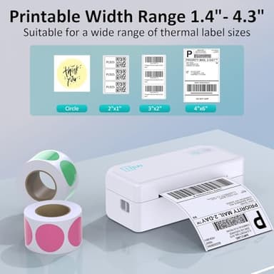 Thermal Shipping Label Printer, 4x6 Bluetooth Label Printer for Shipping Packages Small Business Mailing, Support iOS, Android, Mac, Windows, Chrome, Used for UPS, USPS, Ebay, Etsy, Amazon - Image 4