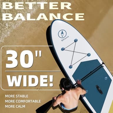 Bifanuo Inflatable Stand Up Paddle Board for Adults with SUP Accessories and Backpack Paddle Boards Non-Slip Deck, Wide Stance, Bottom Fin, Double Action Pump - Image 7