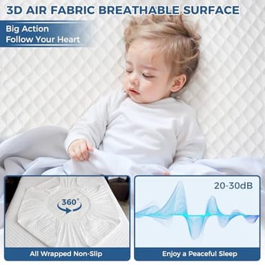 Kayfia Waterproof Mattress Protector, Full Size Soft Breathable 3D Air Fabric Mattress Cover, Noiseless Mattress Pad with Deep Pocket 6"-21" Machine Washable - Image 4
