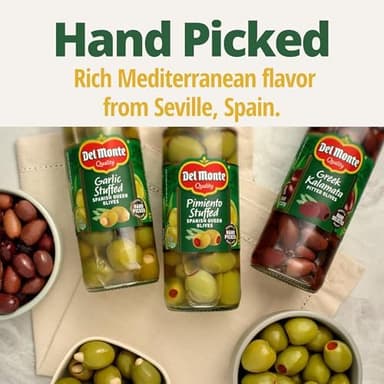 Del Monte Garlic Stuffed Spanish Queen Olives, 9 oz. Jar (Pack of 6 - Image 5
