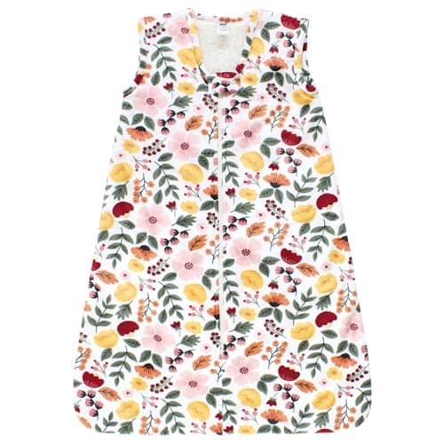 Hudson Baby Unisex Baby Plush Faux Fur Sleeping Bag, Wearable Blanket, Fall Botanical, 18-24 Months - Image 1