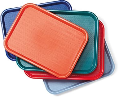 Carlisle FoodService Products Cafe Fast Food Cafeteria Tray with Patterned Surface for Cafeterias, Fast Food, And Dining Room, Plastic, 16.31 X 12.06 X 0.7 Inches, Blue, (Pack of 24) - Image 6