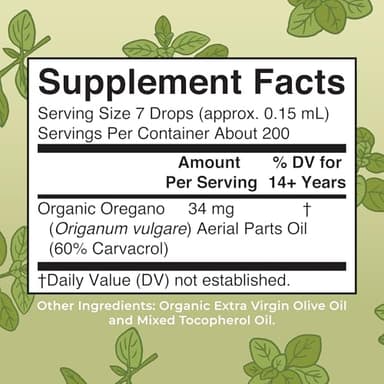 MaryRuth Organics Oregano Oil Drops | 6 Month Supply | USDA Organic Oil of Oregano Liquid | Herbal Blend for Immune Support | Digestive Health | Overall Health | Vegan | Sugar Free | Non-GMO | 1 Fl Oz - Image 2
