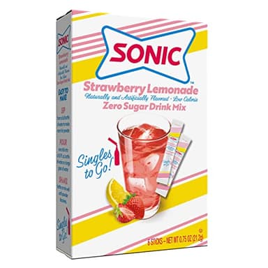 Sonic SINGLES TO GO! Sonic Singles to Go Powdered Drink Mix, Strawberry Lemonade, 6 Sticks per Box, (Pack of 3) - Image 3