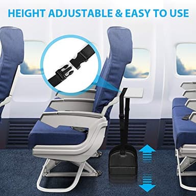 Airplane Footrest Made with Premium Memory Foam - Airplane Travel Foot Hammock, No Clashing Foot Hammock & Portable Plane Leg Rest, Provides Relaxation and Comfortable for Long Flight - Image 5