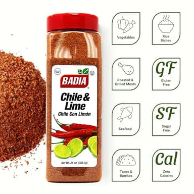 Badia Chile & Lime Seasoning, Chile con Limon 25 oz (Pack of 4) – Spicy Tangy Blend of Chili Peppers & Zesty Lime - Image 4