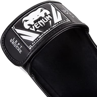 Venum Elite Standup Shin Guards-Black/White - XL - Image 3