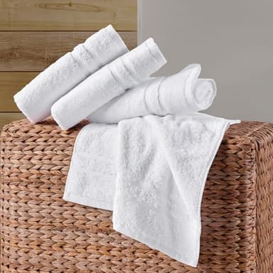 Hawmam Linen White Hand Towels for Bathroom, Set of 4, 16x29 Inch, Premium Turkish Cotton, Highly Absorbent Hotel Collection, Blissful Luxury Spa Feel, White Towels - Image 6