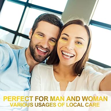 Fivewan 24k Gold Under Eye Patches - 60 Pcs Eye Mask Pure Gold Anti-Aging Collagen Hyaluronic Acid Under Eye Mask for Removing Dark Circles, Puffiness & Wrinkles Refresh Your Skin - Image 2