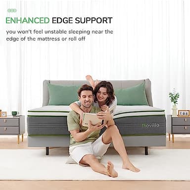 Novilla King Mattress,12 Inch Gel Memory Foam Hybrid Mattress with Individually Pocket Springs, Breathable Mattresses King for Cool Sleep,Motion Isolation & Pressure Relief, Medium Firm, vigour - Image 7