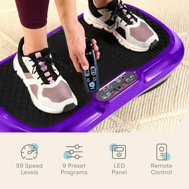 Lifepro Waver Vibration Plate Exercise Machine – High-Intensity Vibration for Muscle Activation, Full-Body Workout Vibrating Platform with Loop Bands, Fitness Equipment for Strength Toning & Fat Loss - Image 5