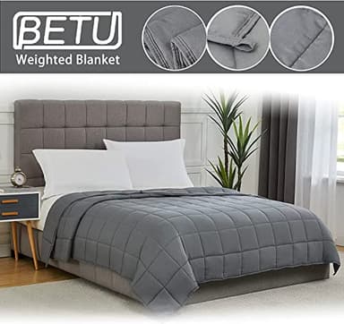 Weighted Blanket for Adults 20lbs, 80"x87", King Size Cooling Heavy Throw Blanket for 130-220lbs, Microfiber Soft Thick Big Blankets Weighted Comforter Breathable Gift for Sleeping, Grey - Image 3
