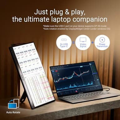 ASUS ZenScreen 16” Portable USB Monitor (MB169CK) - Full HD, IPS, Dual USB-C, Mini-HDMI, Eye Care, Flicker Free, Blue Light Filter, Anti-Glare Surface, 360° Kickstand, 3 yr Warranty - Image 3
