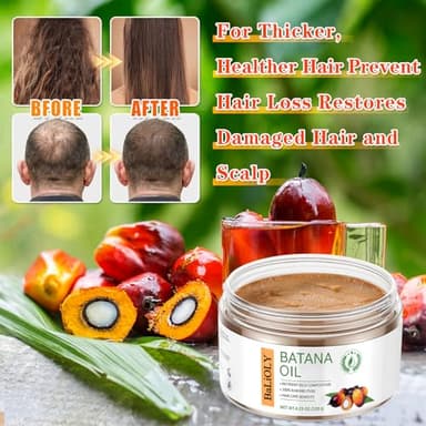 BaLiOLY Batana Oil for Hair Growth - Dr Sebi Organic Raw Botana Oil - 100% Pure Natural Unrefined Batana Hair Mask from Honduras - Prevents Hair Loss, Enhances Thickness, Repairs Split Ends - Image 4