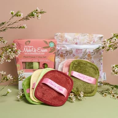 The Original MakeUp Eraser, 7-Day Set, Erase All Makeup with Just Water, Including Waterproof Mascara, Eyeliner, Foundation, Lipstick, Sunscreen, and More! Plant Power, 7ct. - Image 4