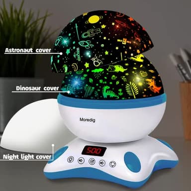Moredig Dinosaur Night Light Projector, Kids Projector Night Light with 8 Color Changing and 12 Songs Night Light Projector for Kids Baby Boys Girls Gift - Image 5