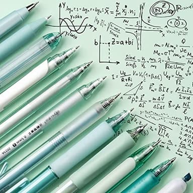 Four Candies Forest Series Gel Pens, Black & Green Ink Fine Point Smooth Writing Pens and Highlighter Set, Teal Office Supplies Back to School Stationery, Set of 12 - Image 3