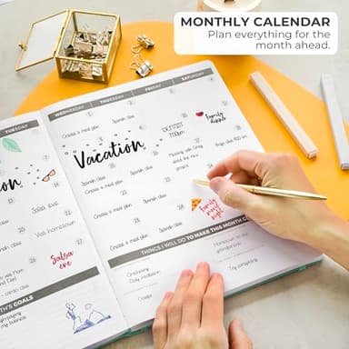 Clever Fox Planner PRO – Weekly & Monthly Life Planner to Increase Productivity, Time Management and Hit Your Goals, 8.5x11″ (Emerald) - Image 5