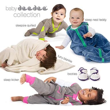 Oversized Luxuriously Soft Blanket for Toddler, Baby, Infant, Newborn, Boys, and Girls - Plush Unisex Receiving Blankets for Crib and Stroller, Ivory/Grey, 47” x 47”, Furry Blankie by baby deedee - Image 6