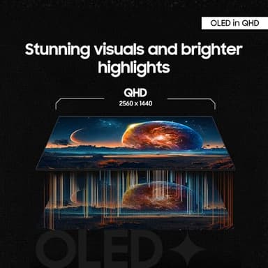 Samsung 27” Odyssey OLED G6 (G61SD) QHD & QD-OLED 240Hz 0.03ms FreeSync Premium Pro Gaming Monitor with Sleek Metal Design, 3 Year Warranty, US, LS27DG610SNXZA - Image 4