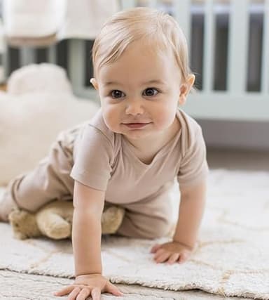 Burt's Bees Baby Organic Cotton Bodysuits – Baby Boy & Girl Short and Long Sleeve One-Pieces, 5-Pack - Image 3