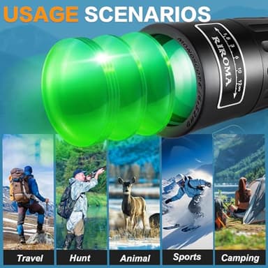 16X52 HD Monocular Telescope,High Power Compact Monoculars for Adults Kids, HD Monocular Scope for Bird Watching Hiking Concert Travelling - Image 5
