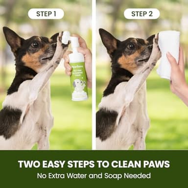 PawSono Paw Cleaner for Dogs & Cats, No-Rinse Foaming Pet Foot Washer with Built-in Scrubber Brush for Dirty, Muddy Paws – Suitable for Small, Medium & Large Dogs, Puppies, Kittens (5 fl oz) - Image 3