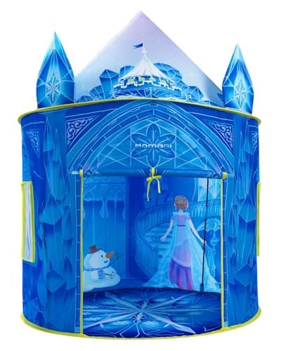 Hamdol Princess Play Tent, Frozen Toy for Girls, Ice Castle Kids Tent Indoor and Outdoor, Large Imaginative Playhouse 51" X 40" with Carrying Bag for 1 2 3 4 5 6 7 8 9 Years Old Girls Gift - Image 1