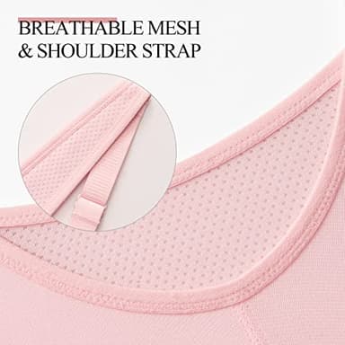 Wingslove High Impact Sports Bras for Women Plus Size Non Padded Wirefree Workout Bra Bounce Control (Pink, 42B) - Image 6