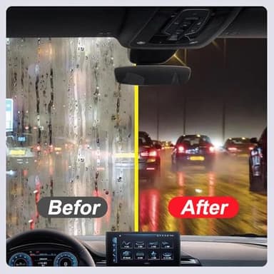 3PCS Automotive Oil Film Cleaning Brush for Car Windows, 9.52 oz Reusable Anti Fog for Car Windshield Cleaner Tool, All-in-One Glass Cleaning Board Set - Image 3