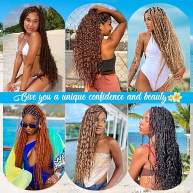 160g 5 Bundles Human Braiding Hair for Boho Braids 16 Inch Curly Boho Hair for Braiding Knotless 12A Deep Wave Bulk Bohemian Natural Black - Image 6