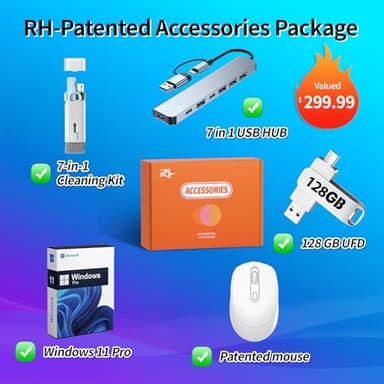 HP All in one Desktop PC with Office Lifetime License, 21.5" FHD Display, 32 GB RAM, 1 TB SSD, Intel Celeron J4025, Webcam, Intel Graphics, Wi-Fi 6, Bluetooth, HDMI, Windows 11 Pro w/RH- Accessories - Image 2