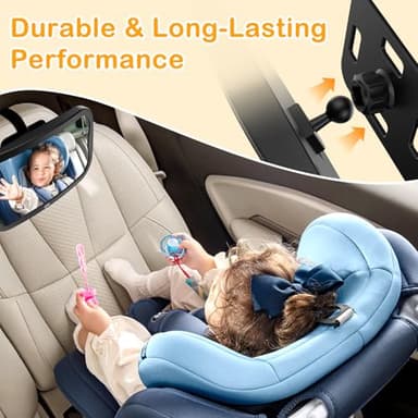 AMTIFO Shatterproof Baby Car Mirror - 360° Adjustable Rearview Mirror for Rear-Facing Car Seats, Clear Wide-Angle View, Easy Tool-Free Installation,Child Safety & Peace of Mind - Image 7