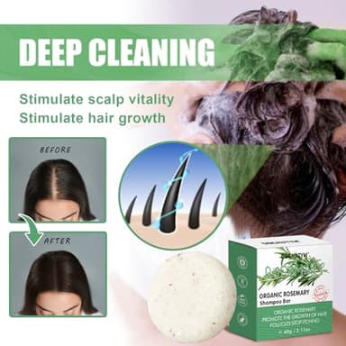 DBEAUTYM 2 Pack Rosemary Shampoo Conditoner Bar Set,Thinning Hair-Volume Shampoo & Conditioner Bar for Men and Women,Hair Thickening & Regrowth Treatment,Hair Growth Soap for Anti-Hair Loss - Image 5
